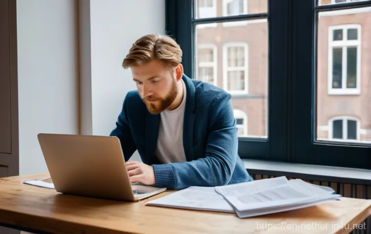 네덜란드에서 집 구하는 방법 - **Prompt:** A diverse young professional, in their late 20s or early 30s, is intently focused on a l...