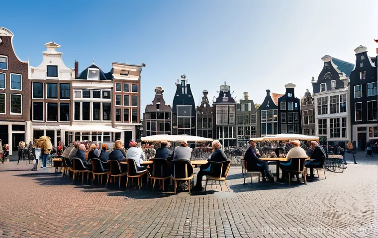 네덜란드의 난민 정책과 사회적 영향 - Image Prompt 1: The Shifting Sands of Dutch Hospitality**